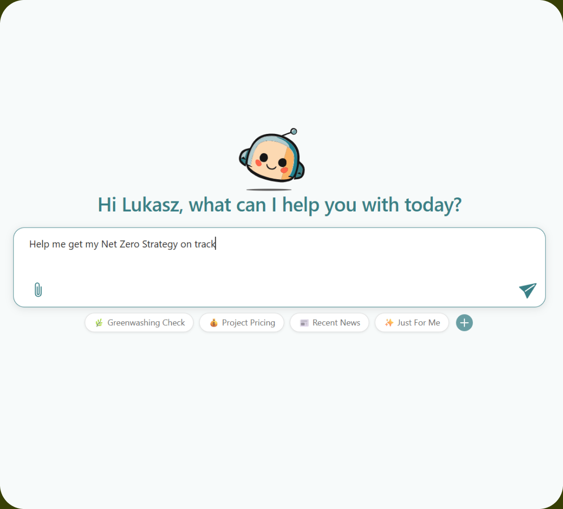 CarbonAI Chat dashboard